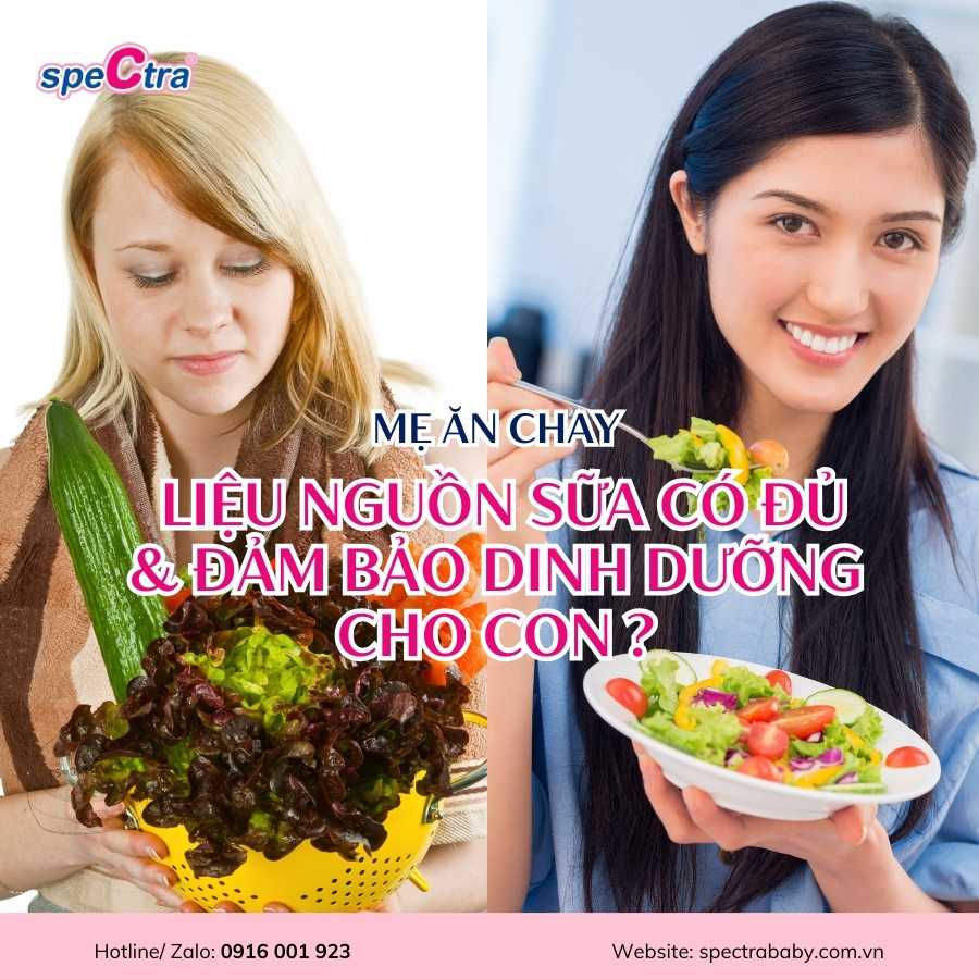 MẸ ĂN CHAY LIỆU NGUỒN SỮA CÓ ĐỦ & ĐẢM BẢO DINH DƯỠNG CHO CON?